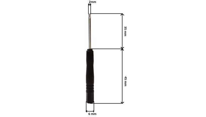 Platte 2 mm schroevendraaier